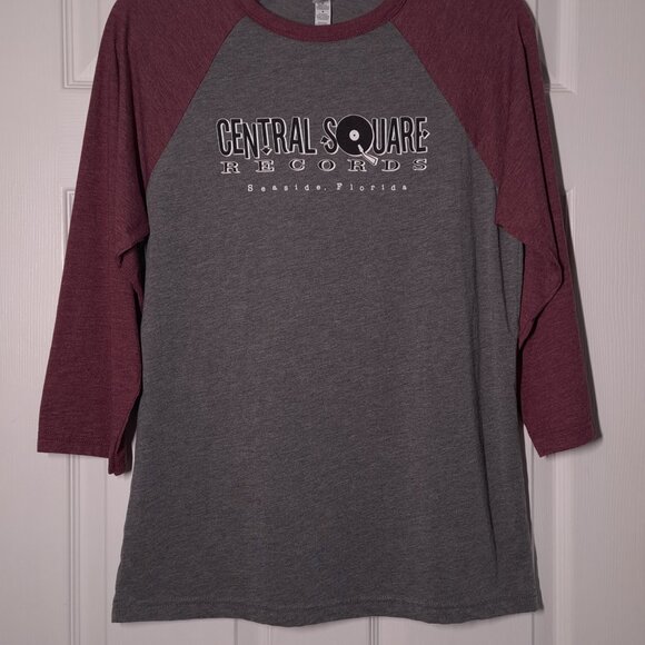 Central Square Records Seaside, Florida USED Raglan Shirt (M, Music, Vinyl) - Picture 6 of 7